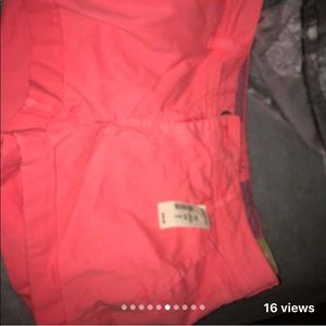 Pink jean shorts
